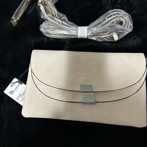 Cream color small crossbody purse can fit phone lil gloss small lotion cards